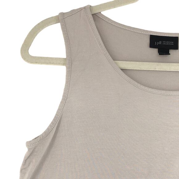 J Jill Wearever Womens Size Small Tank Top Jersey Stretch Beige *TINY FLAW - Picture 5 of 16